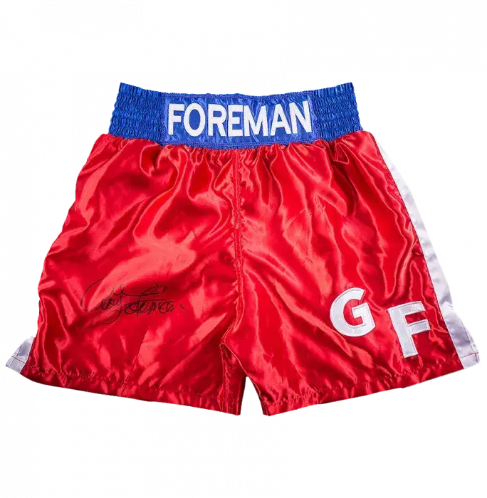 Icons George Foreman Signed Boxing Trunks