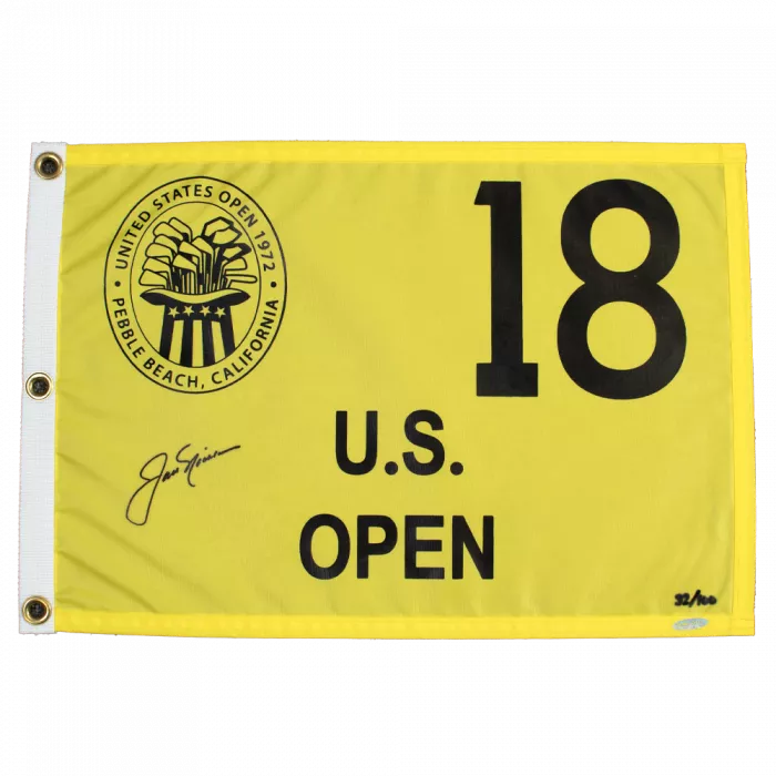 Icons Jack Nicklaus Signed 1972 US Open Pin Flag