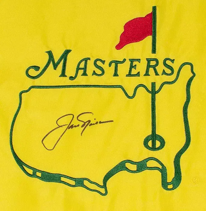 Icons Jack Nicklaus Signed Masters Pin Flag