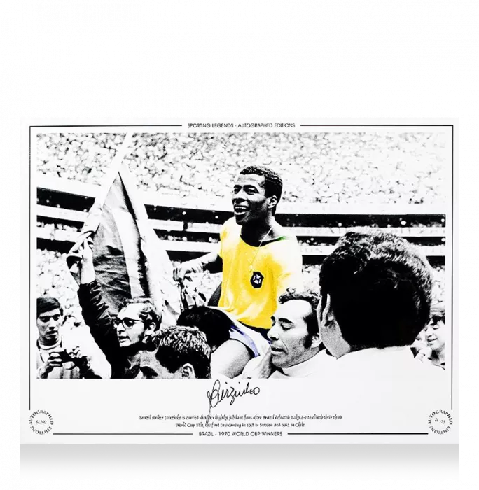 Icons Jairzinho Signed Brazil Photo
