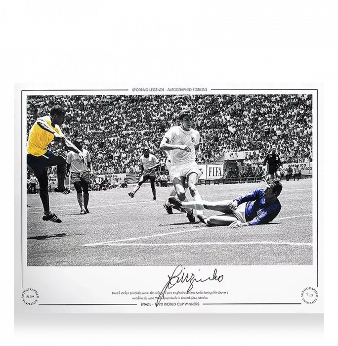Icons Jairzinho Signed Brazil Photo