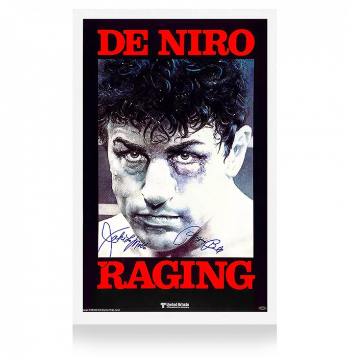 icons Jake LaMotta Signed Raging Bull Movie Poster