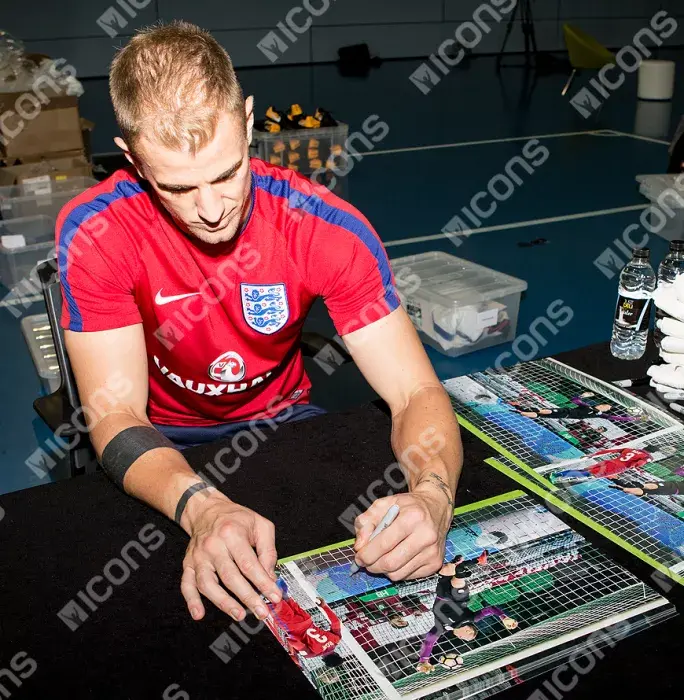 Icons Joe Hart Signed England Photo: Stunning Save