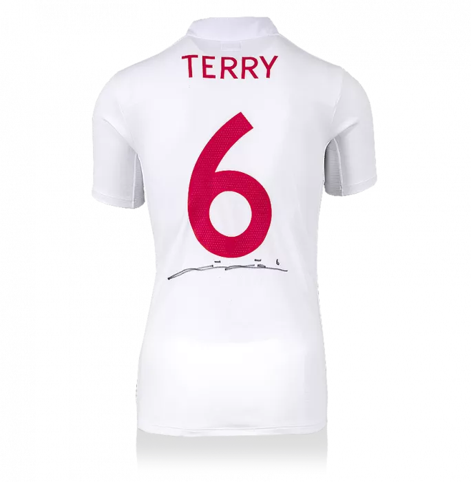 icons John Terry Back Signed England Home Shirt