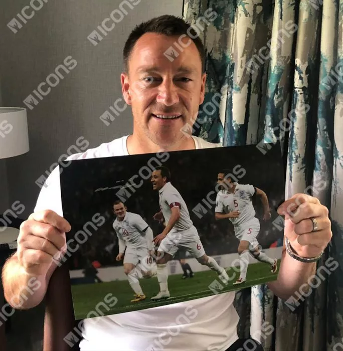 Icons John Terry Signed England Photo