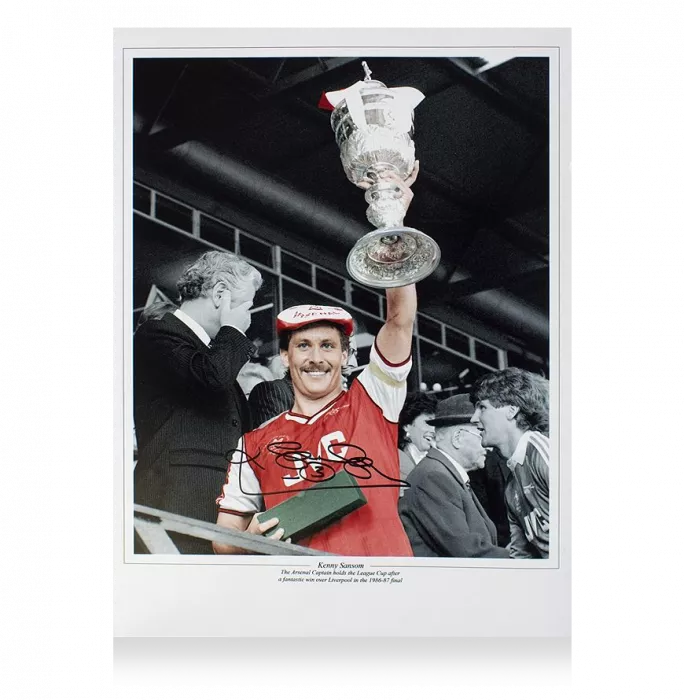 Icons Kenny Sansom Signed Arsenal Photo