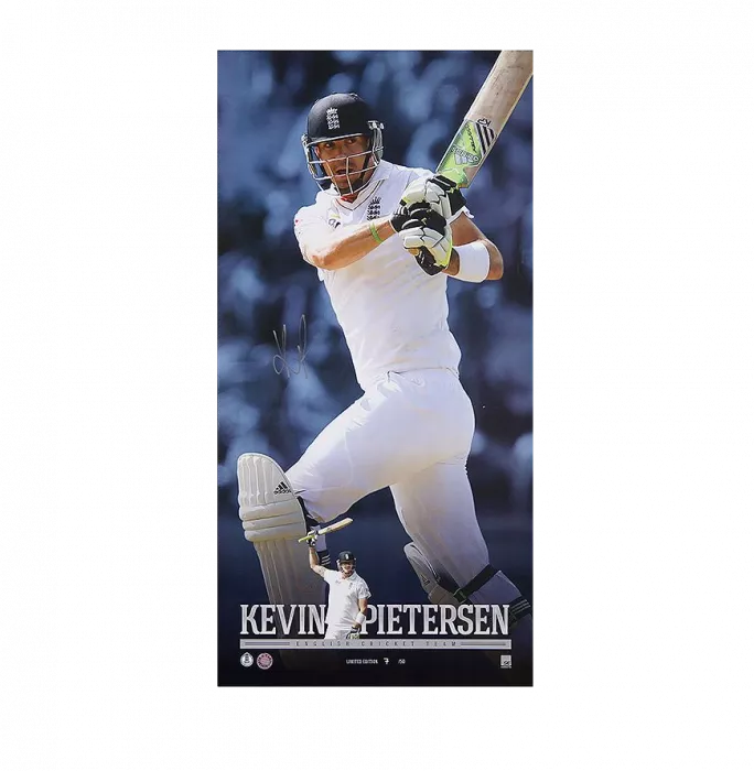 icons Kevin Pietersen Signed England Cricket Photo