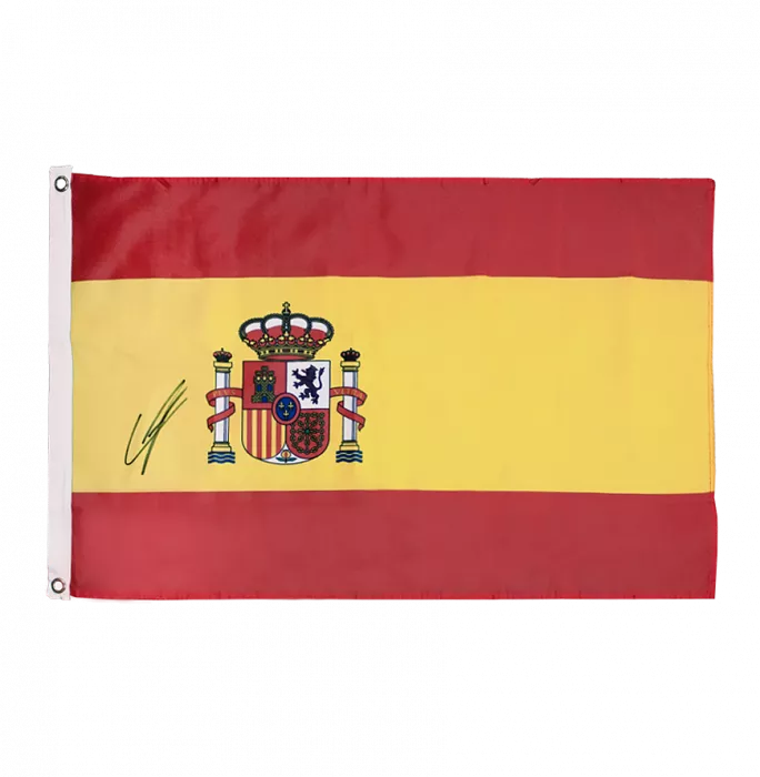 Icons Lamine Yamal Signed And Framed Spain Flag