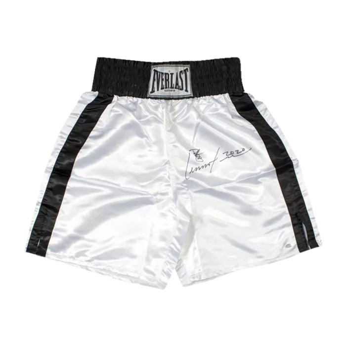 icons Lennox Lewis Signed Boxing Trunks