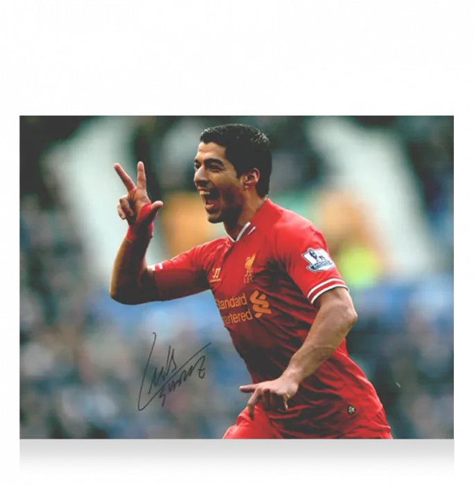 Icons Luis Suarez Signed Liverpool Photo