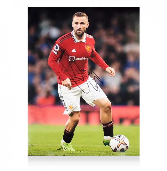 icons Luke Shaw Signed Manchester United Photo