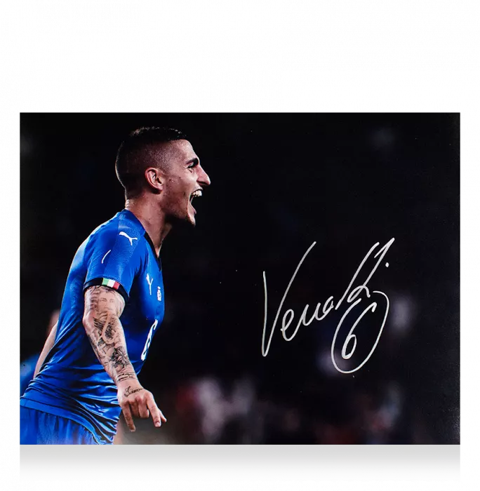 icons Marco Verratti Signed Italy Photo