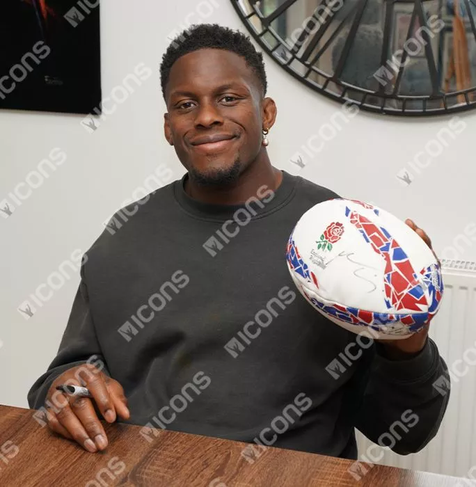 Icons Maro Itoje Signed England Rugby Ball