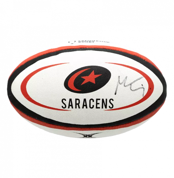 icons Maro Itoje Signed Saracens Rugby Ball