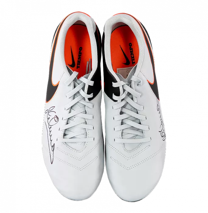 Icons Michael Owen Signed Grey Nike Tiempo Boot