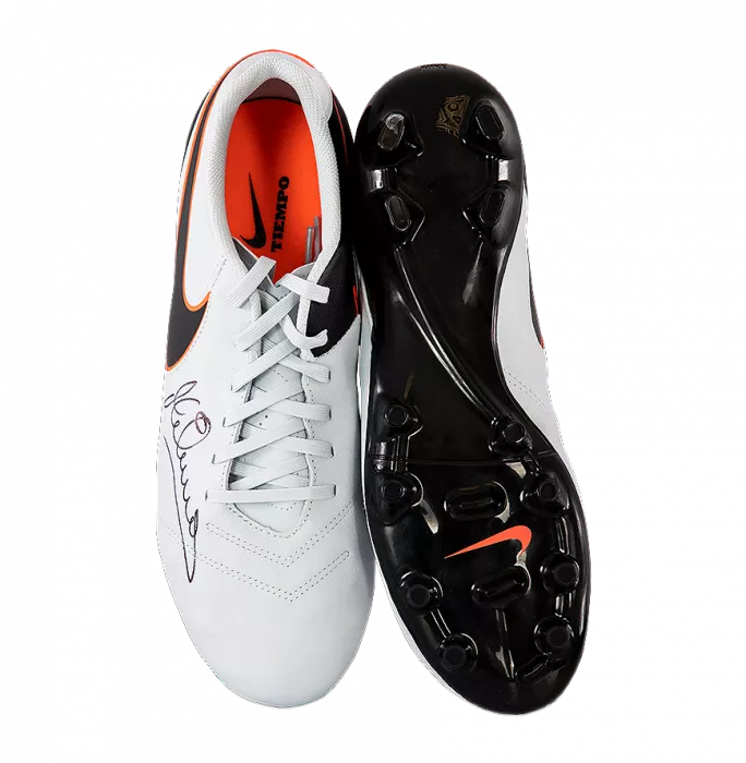 Icons Michael Owen Signed Grey Nike Tiempo Boot