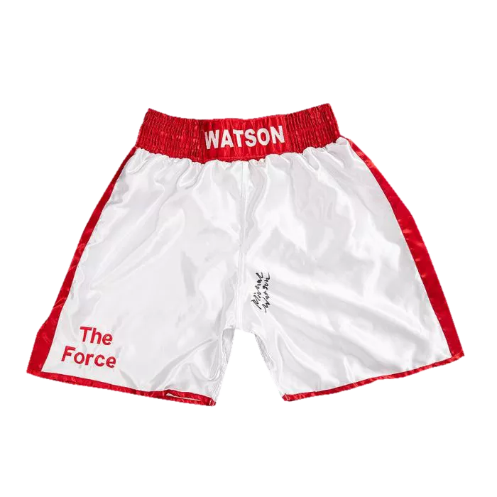 icons Michael Watson Signed Boxing Trunks