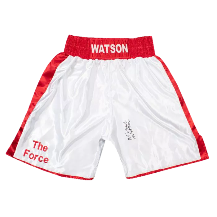 icons Michael Watson Signed Boxing Trunks