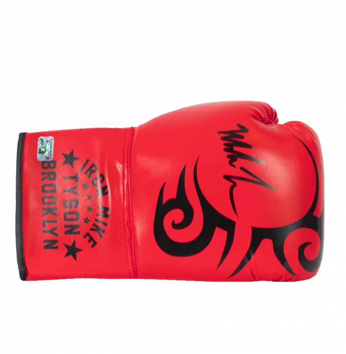 Icons Mike Tyson Signed Boxing Glove: Tattoo