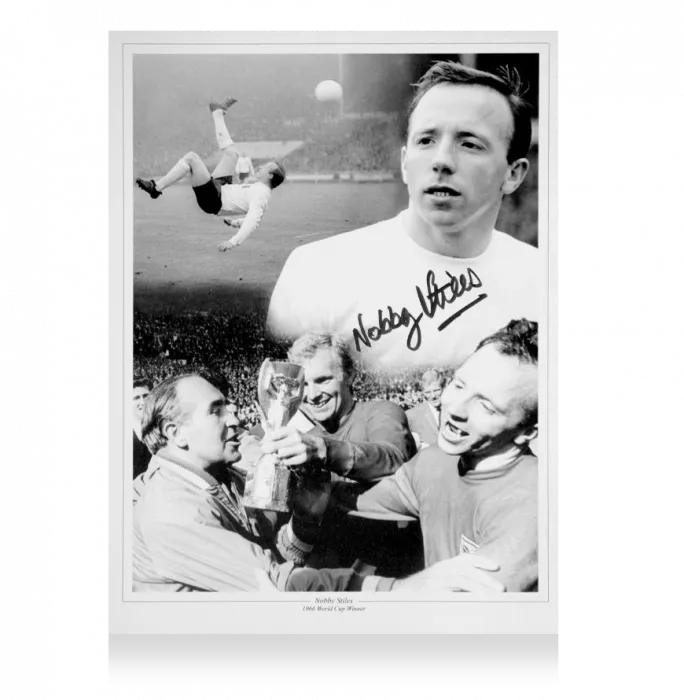 Icons Nobby Stiles Signed England Photo