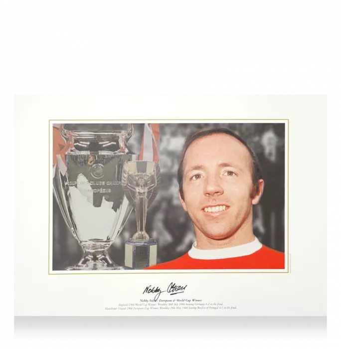 icons Nobby Stiles Signed Manchester United Photo