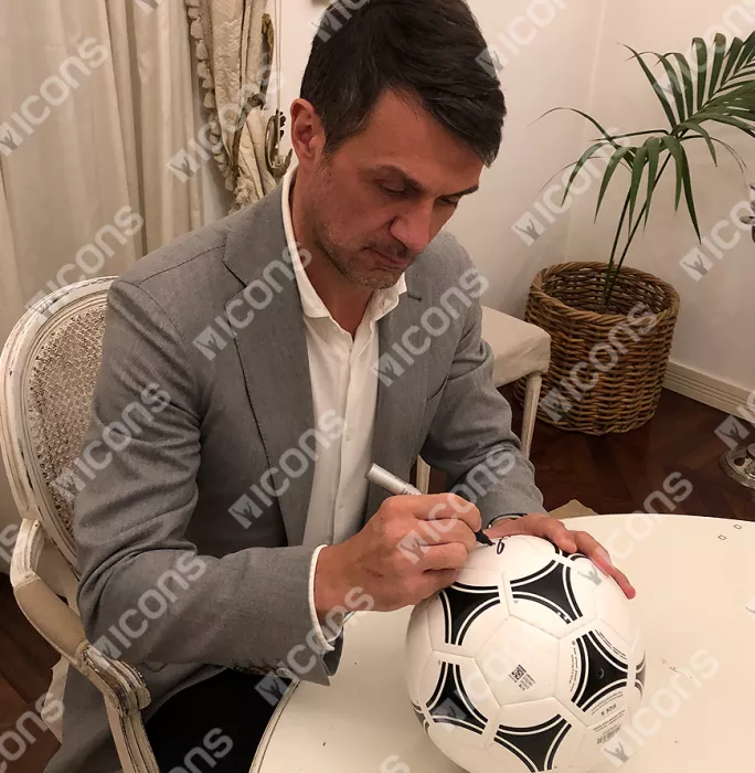Icons Paolo Maldini Signed Adidas Tango Football