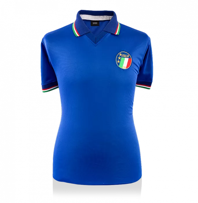 Icons Paolo Maldini Signed Italy 1990 Home Shirt
