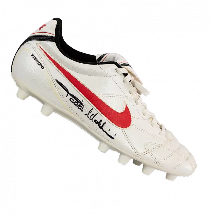Icons Paolo Maldini Signed White Nike Tiempo Boot