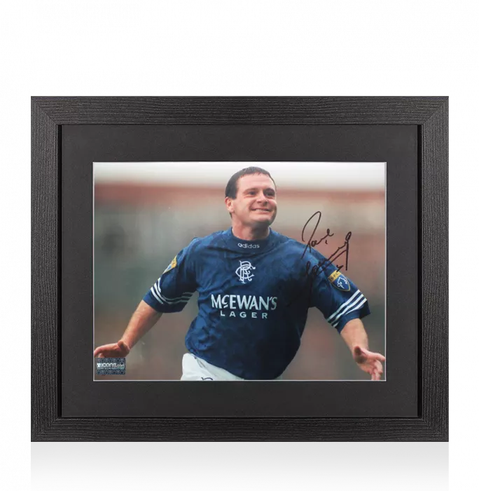 icons Paul Gascoigne Signed Rangers Print