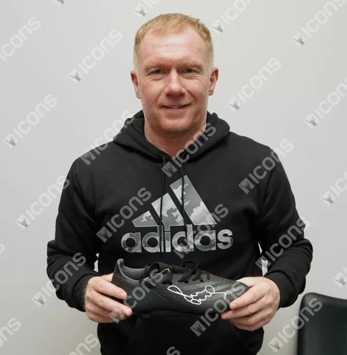 Icons Paul Scholes Signed Adidas Boot