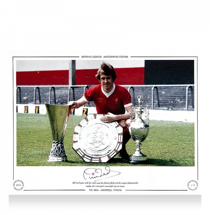 Icons Phil Neal Signed Liverpool Photo