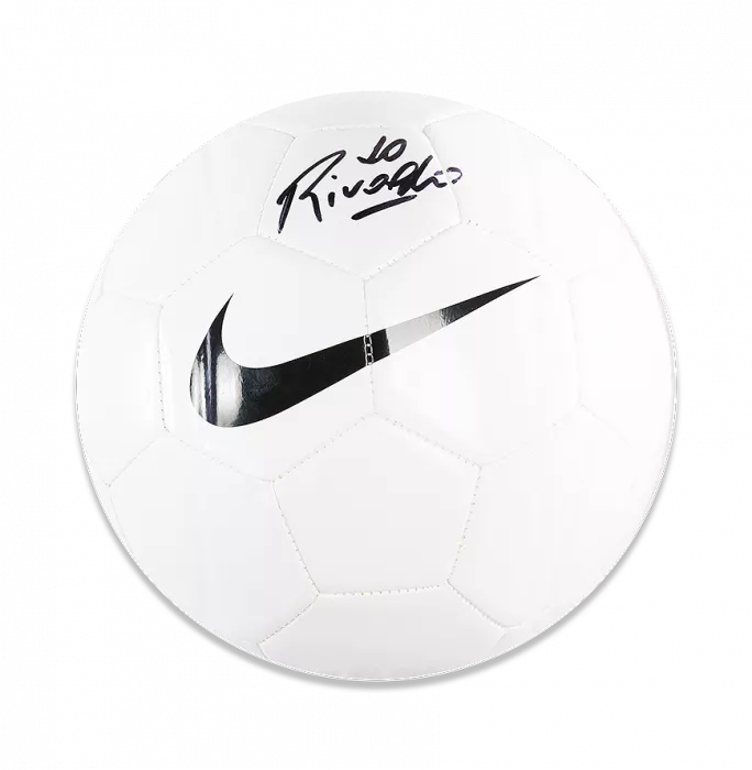 icons Rivaldo Signed White Nike Ball