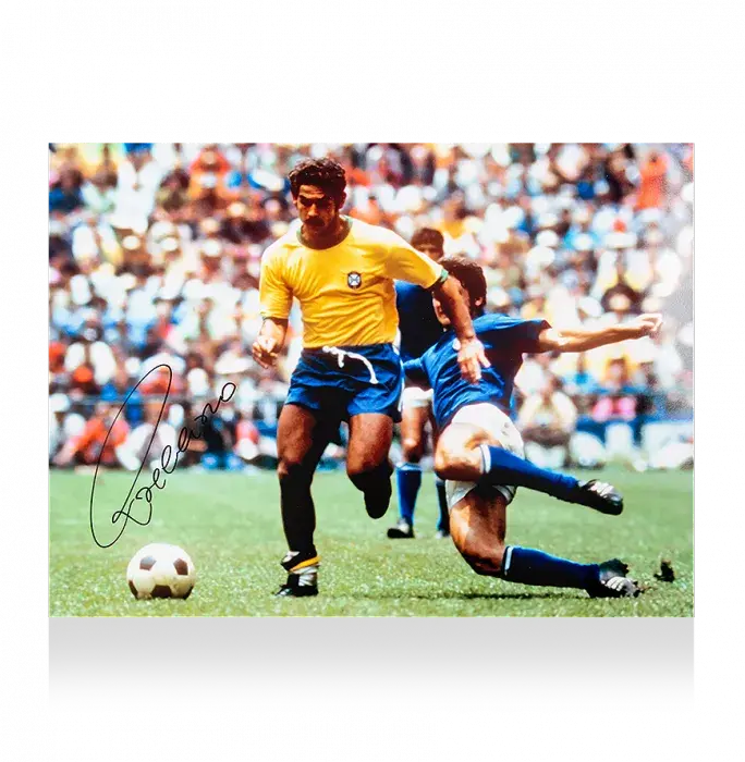 Icons Rivelino Signed Brazil Photo