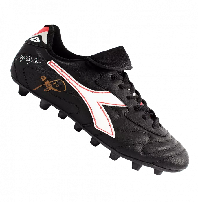 icons Roberto Baggio Signed Black Diadora Boot
