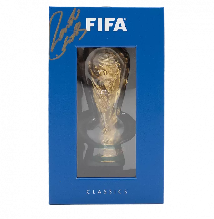icons Roberto Carlos Signed FIFA World Cup Trophy