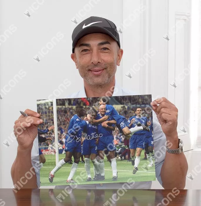 Icons Roberto Di Matteo Signed Chelsea Photo