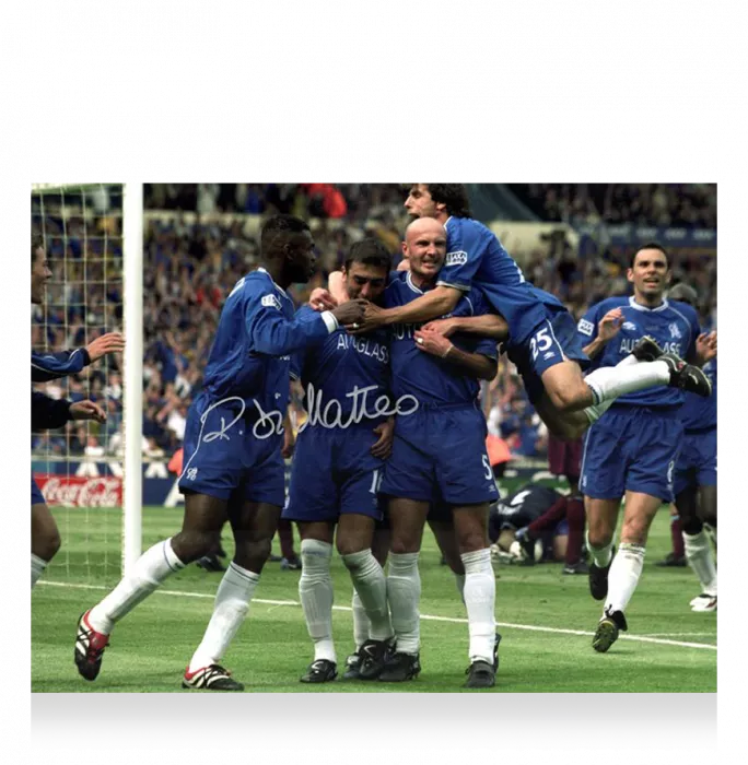 Icons Roberto Di Matteo Signed Chelsea Photo