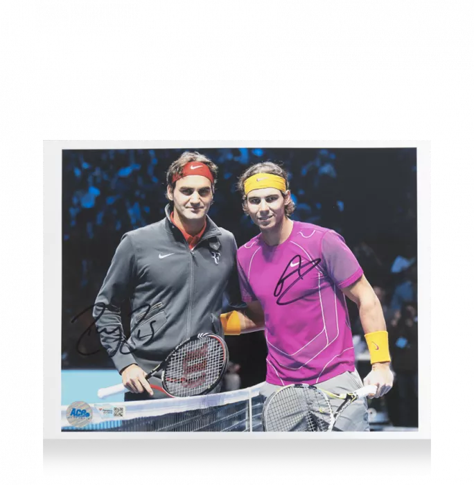 icons Roger Federer & Rafael Nadal Signed Photo