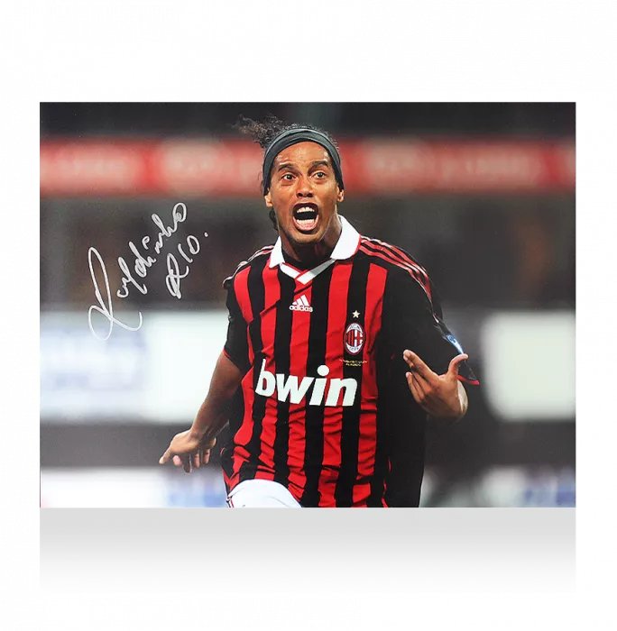 icons Ronaldinho Signed AC Milan Photo