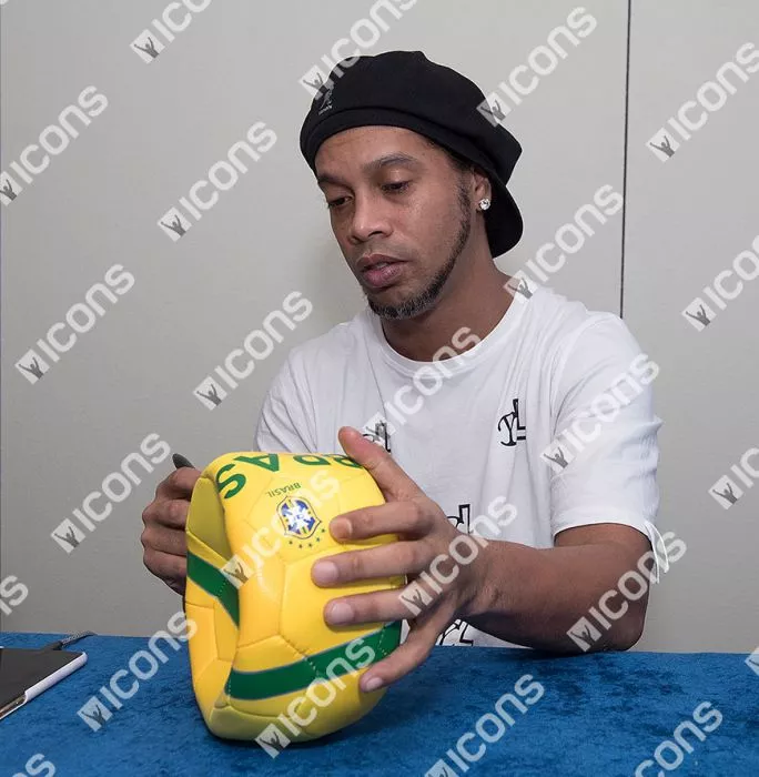 Icons Ronaldinho Signed Nike Brazil Football