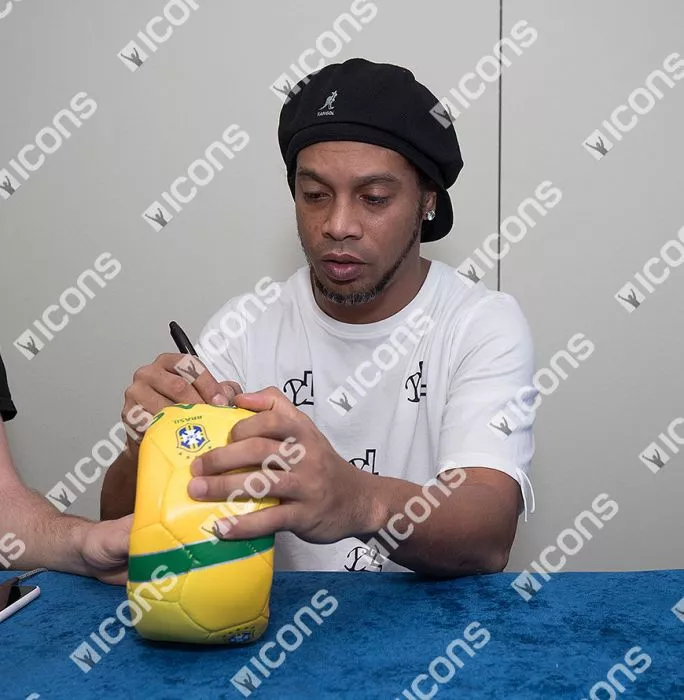 Icons Ronaldinho Signed Nike Brazil Football