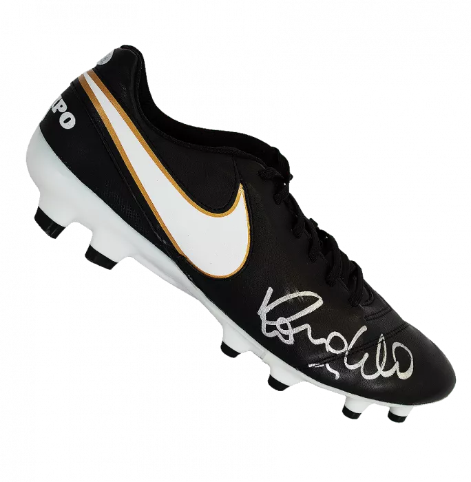 icons Ronaldo Signed Black Nike Tiempo Boot