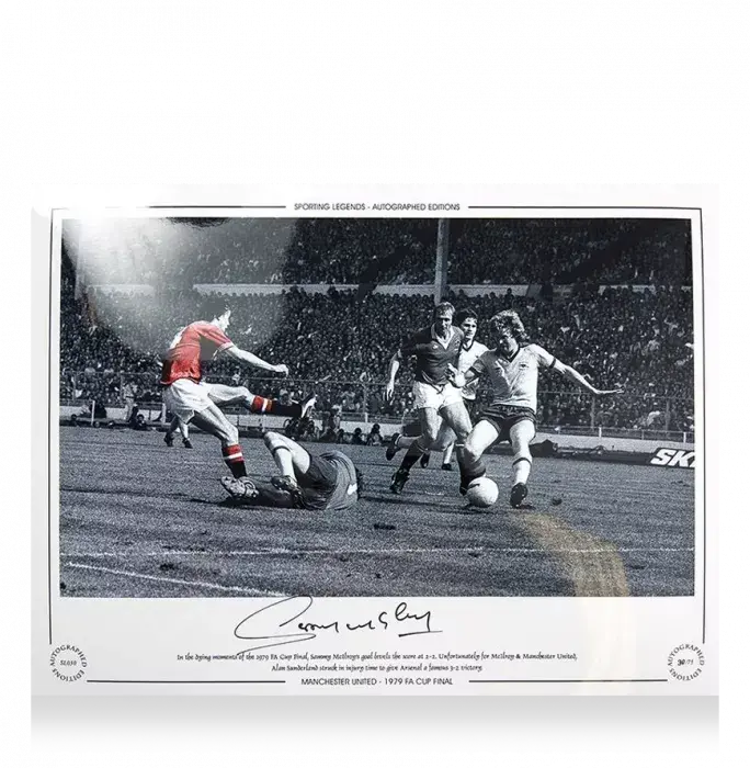 icons Sammy McIlroy Signed Manchester United Photo