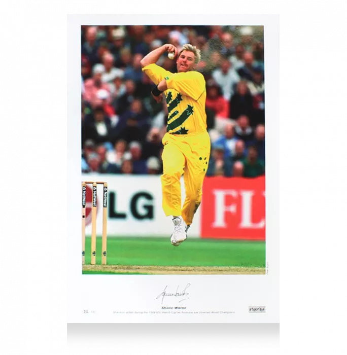 icons Shane Warne Signed Australia Cricket Photo