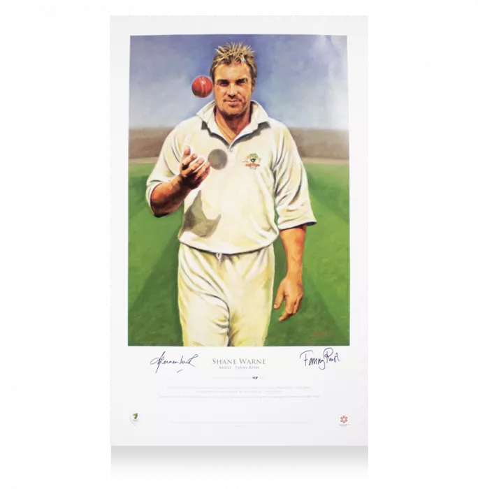 icons Shane Warne Signed Australia Cricket Print