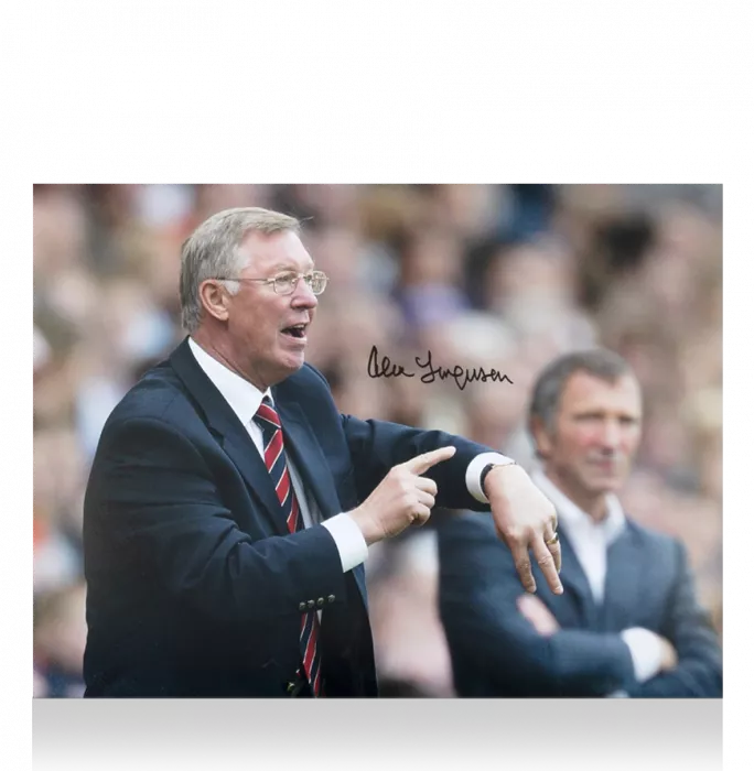 icons Sir Alex Ferguson Signed Photo: Fergie Time