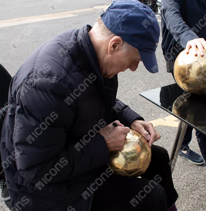 Icons Sir Geoff Hurst Signed Gold Football