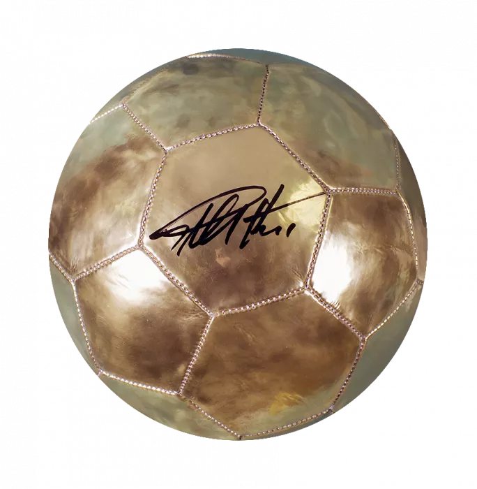 icons Sir Geoff Hurst Signed Gold Football