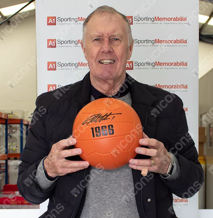 Icons Sir Geoff Hurst Signed Retro 1966 Football