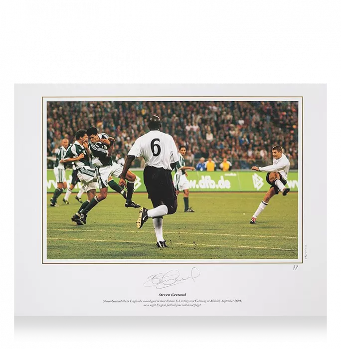 icons Steven Gerrard Signed England Photo